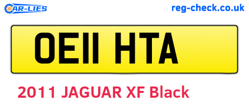 OE11HTA are the vehicle registration plates.