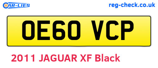 OE60VCP are the vehicle registration plates.