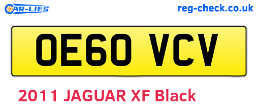 OE60VCV are the vehicle registration plates.