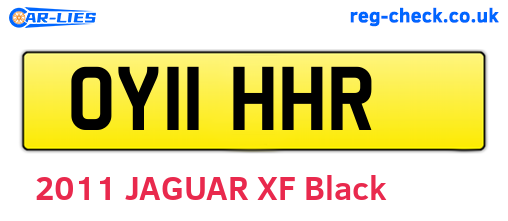 OY11HHR are the vehicle registration plates.
