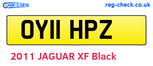 OY11HPZ are the vehicle registration plates.