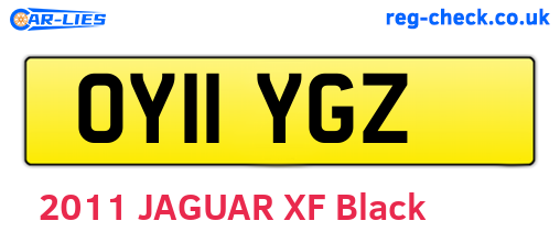 OY11YGZ are the vehicle registration plates.