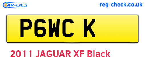P6WCK are the vehicle registration plates.