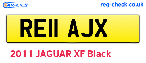 RE11AJX are the vehicle registration plates.