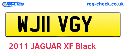 WJ11VGY are the vehicle registration plates.