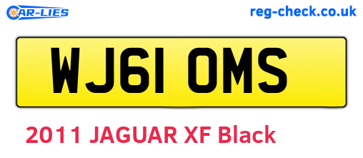 WJ61OMS are the vehicle registration plates.