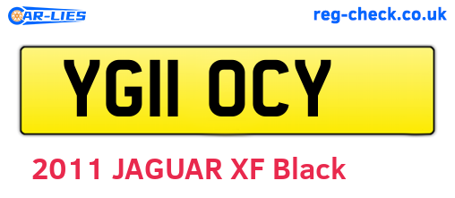 YG11OCY are the vehicle registration plates.