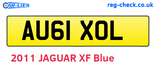 AU61XOL are the vehicle registration plates.