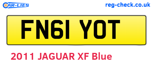 FN61YOT are the vehicle registration plates.