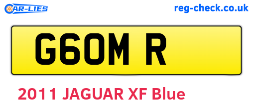 G6OMR are the vehicle registration plates.