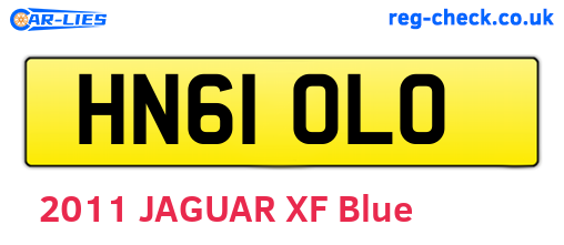 HN61OLO are the vehicle registration plates.