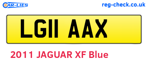 LG11AAX are the vehicle registration plates.