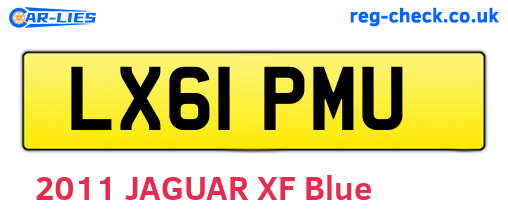 LX61PMU are the vehicle registration plates.