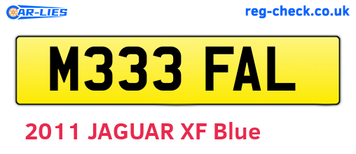 M333FAL are the vehicle registration plates.