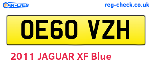 OE60VZH are the vehicle registration plates.