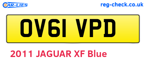OV61VPD are the vehicle registration plates.