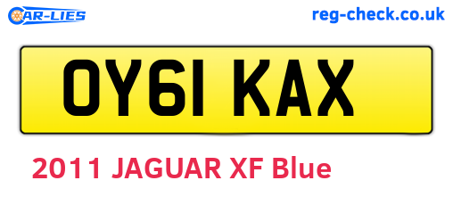 OY61KAX are the vehicle registration plates.