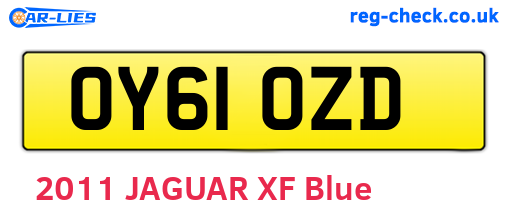 OY61OZD are the vehicle registration plates.