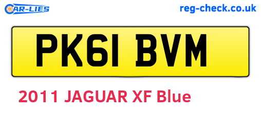 PK61BVM are the vehicle registration plates.