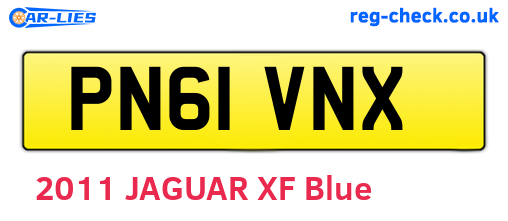 PN61VNX are the vehicle registration plates.