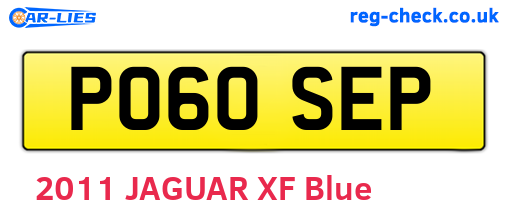 PO60SEP are the vehicle registration plates.