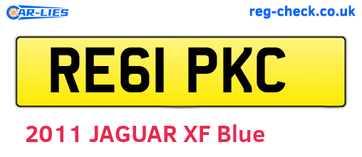 RE61PKC are the vehicle registration plates.