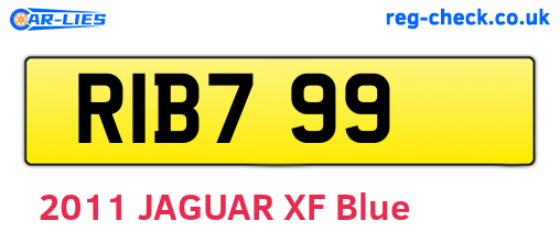 RIB799 are the vehicle registration plates.