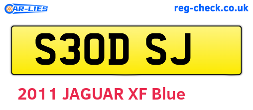 S30DSJ are the vehicle registration plates.