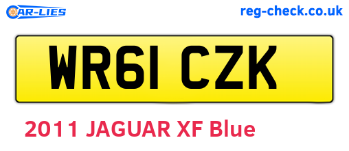 WR61CZK are the vehicle registration plates.