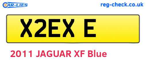 X2EXE are the vehicle registration plates.