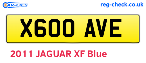 X600AVE are the vehicle registration plates.