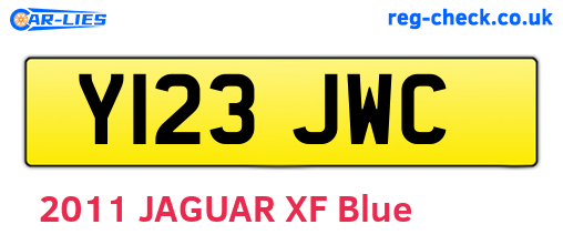 Y123JWC are the vehicle registration plates.