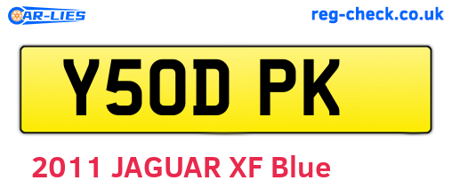 Y50DPK are the vehicle registration plates.