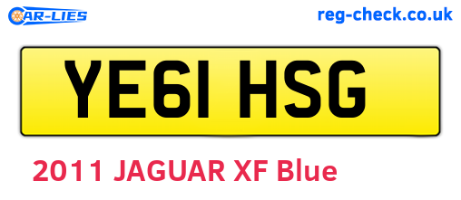 YE61HSG are the vehicle registration plates.