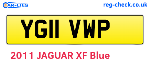 YG11VWP are the vehicle registration plates.