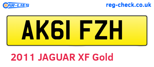 AK61FZH are the vehicle registration plates.