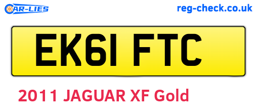 EK61FTC are the vehicle registration plates.
