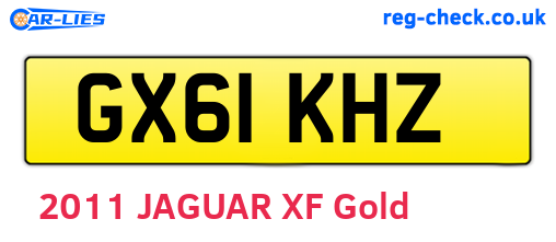 GX61KHZ are the vehicle registration plates.