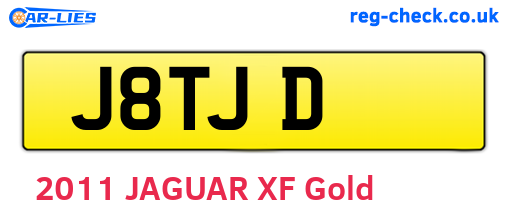 J8TJD are the vehicle registration plates.