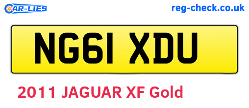 NG61XDU are the vehicle registration plates.