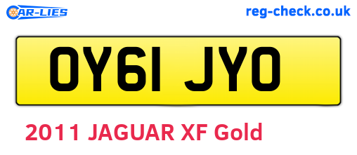 OY61JYO are the vehicle registration plates.