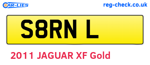 S8RNL are the vehicle registration plates.