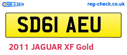 SD61AEU are the vehicle registration plates.