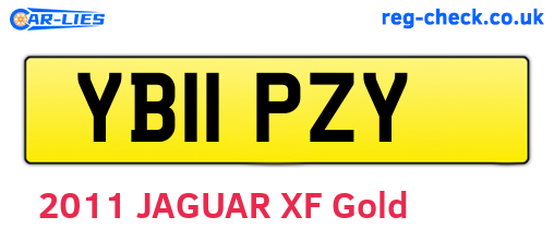 YB11PZY are the vehicle registration plates.