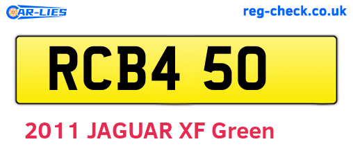 RCB450 are the vehicle registration plates.