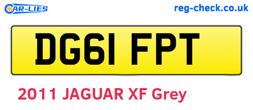 DG61FPT are the vehicle registration plates.