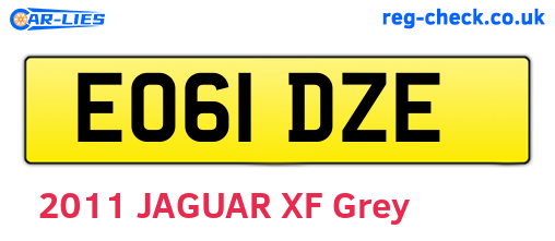 EO61DZE are the vehicle registration plates.