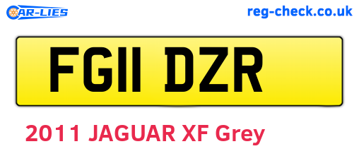 FG11DZR are the vehicle registration plates.