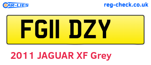 FG11DZY are the vehicle registration plates.