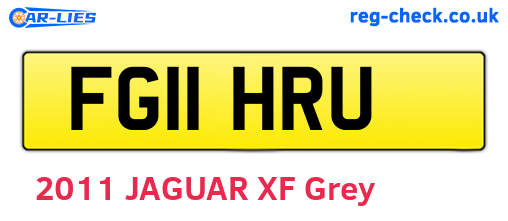 FG11HRU are the vehicle registration plates.